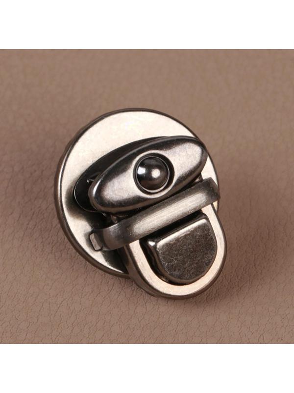 Застёжка для сумки, 2,5 × 2,5 см, цвет чёрный никель