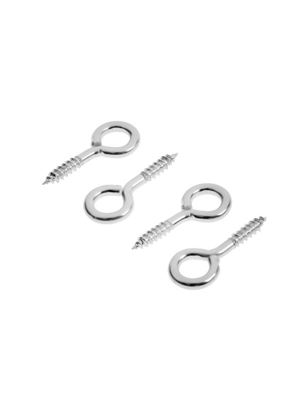 Шуруп-кольцо СТРОЙБАТ, белый цинк, 3,5x30 мм, 4 шт