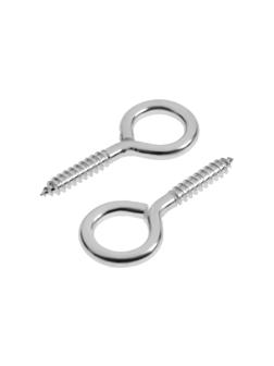 Шуруп-кольцо СТРОЙБАТ, белый цинк, 5x40 мм, 2 шт