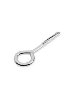 Шуруп-кольцо СТРОЙБАТ, белый цинк, 6x70 мм