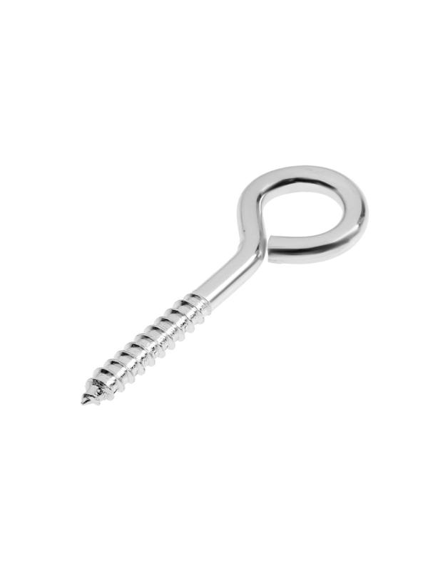 Шуруп-кольцо СТРОЙБАТ, белый цинк, 6x70 мм