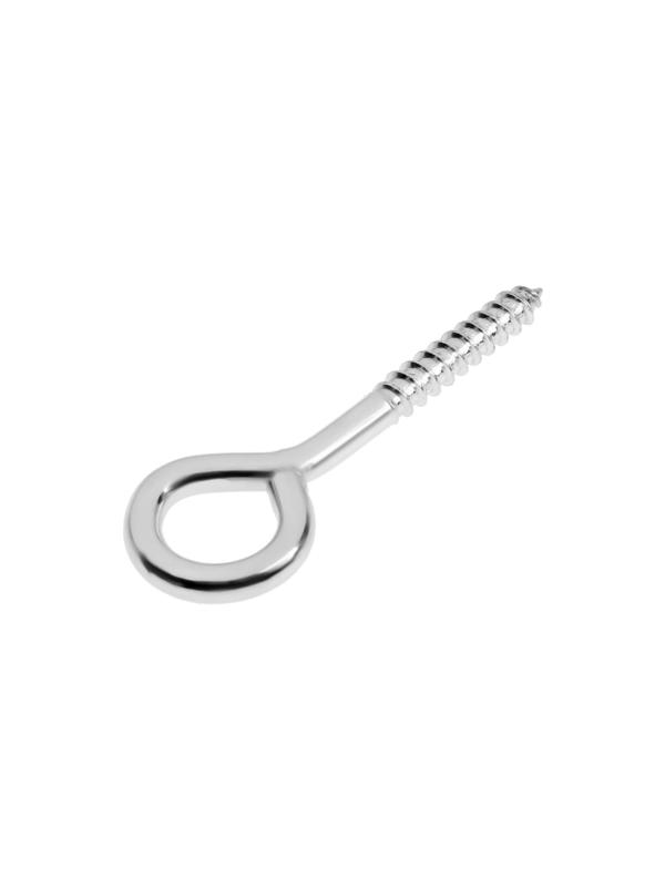 Шуруп-кольцо СТРОЙБАТ, белый цинк, 6x70 мм