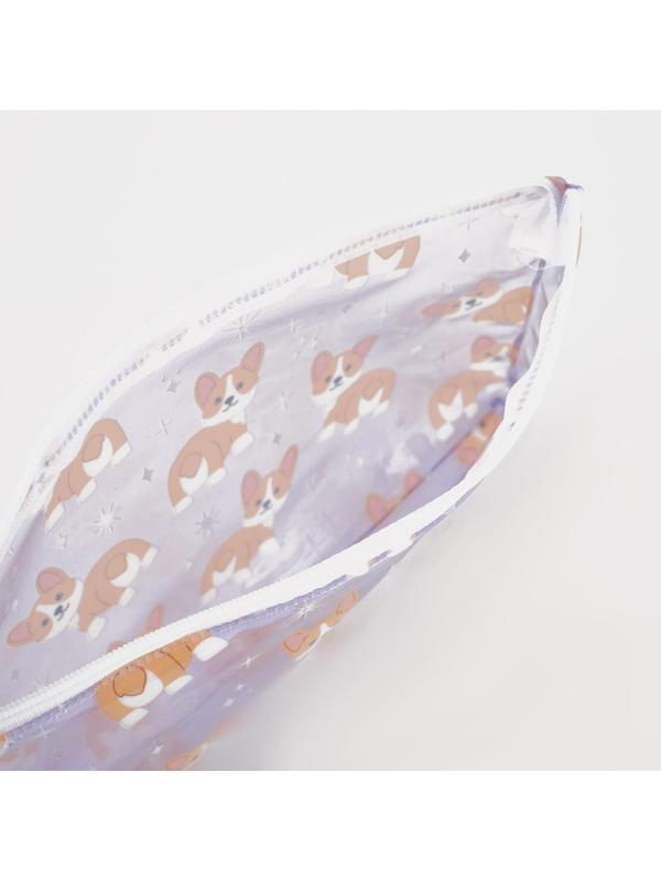 Косметичка на молнии, цвет сиреневый
