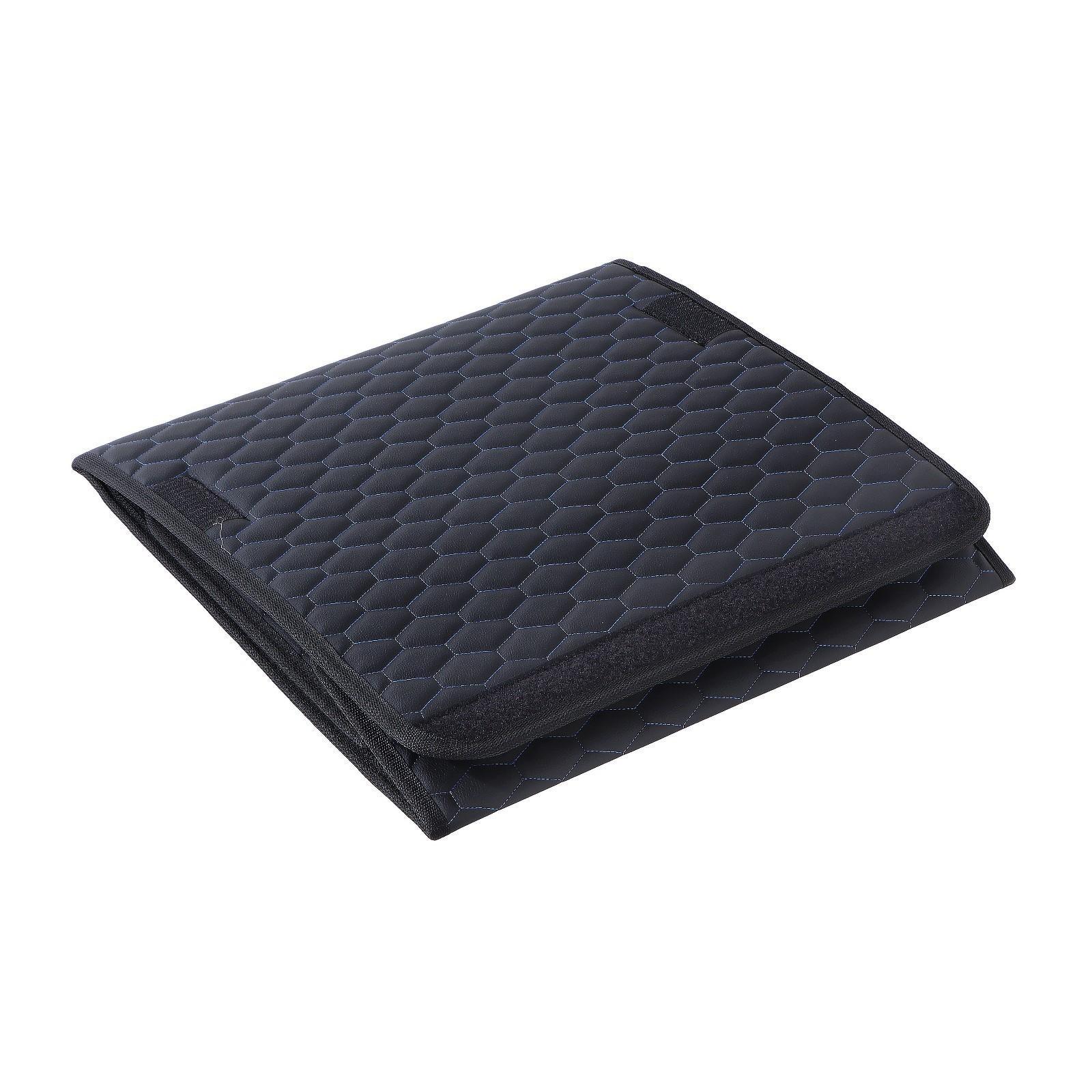 Органайзер саквояж в багажник автомобиля LION, экокожа, соты, 50×30×30 см, черно-синий