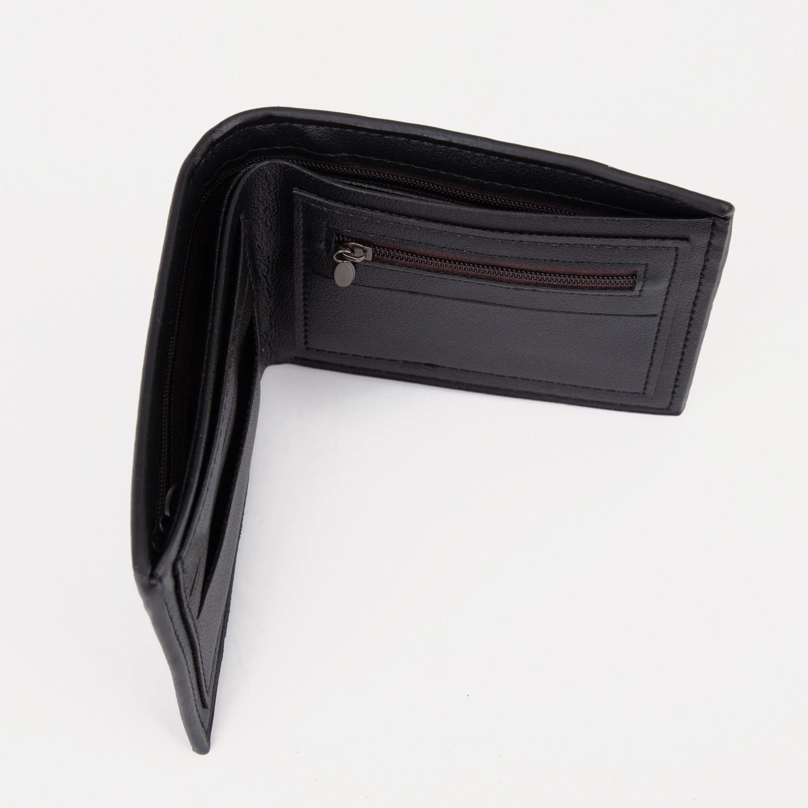 Портмоне для карт, купюр, монет, цвет чёрный