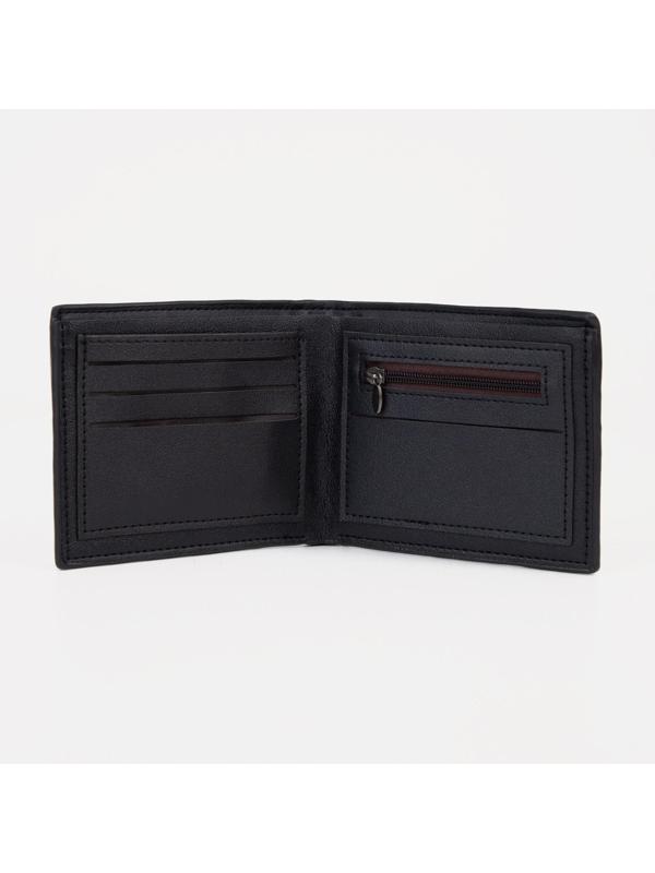 Портмоне для карт, купюр, монет, цвет чёрный