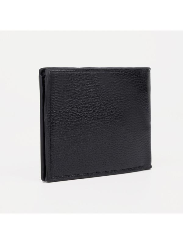 Портмоне для карт, купюр, монет, цвет чёрный