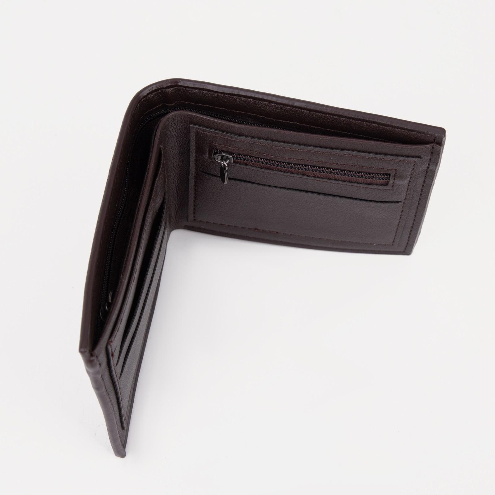 Портмоне для карт, купюр, монет, цвет коричневый