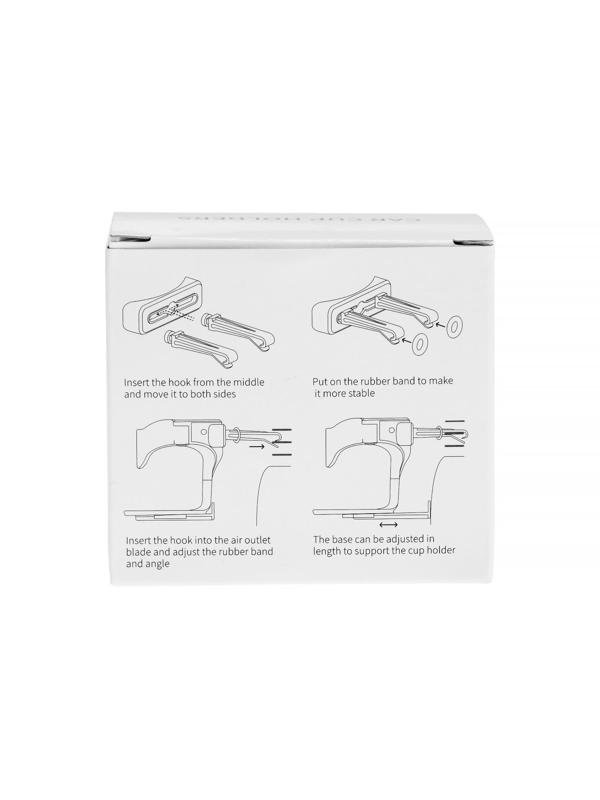 Подстаканник в автомобиль, крепление в дефлектор, черный