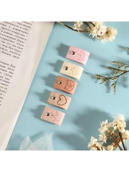 Набор бирок с кнопкой «Детский», 5 видов, 5 × 1,5 см, 10 шт, цвет разноцветный