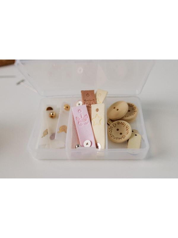 Набор бирок с кнопкой «Детский», 5 видов, 5 × 1,5 см, 10 шт, цвет разноцветный