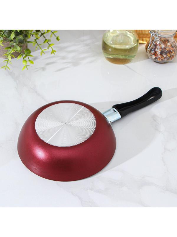 Сковорода Promo, d=16 см, пластиковая ручка, антипригарное покрытие, цвет бордовый