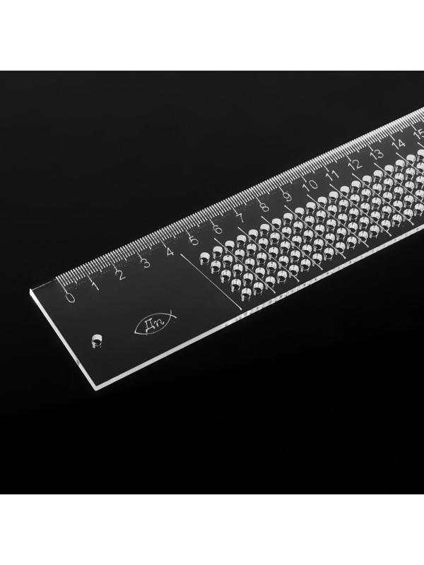 Линейка-циркуль, акриловая, 60 см, толщина 3 мм, цвет прозрачный
