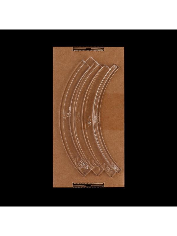 Набор лекала для круглолинейных припусков, акриловых, 6 шт, толщина 3 мм, цвет прозрачный