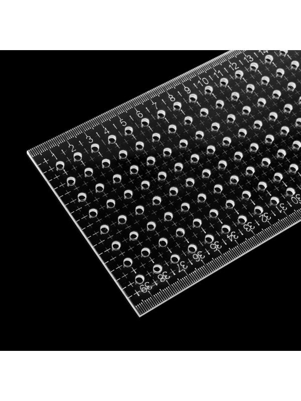 Линейка для разметки буфов, акриловая, 40 × 10 см, толщина 3 мм, цвет прозрачный