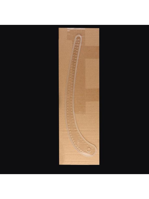 Лекало портновское метрическое «Бочок», акриловое, 50 см, толщина 3 мм, цвет прозрачный