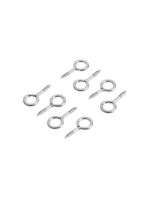 Шуруп-кольцо СТРОЙБАТ, белый цинк, М2x20 мм, 8 шт