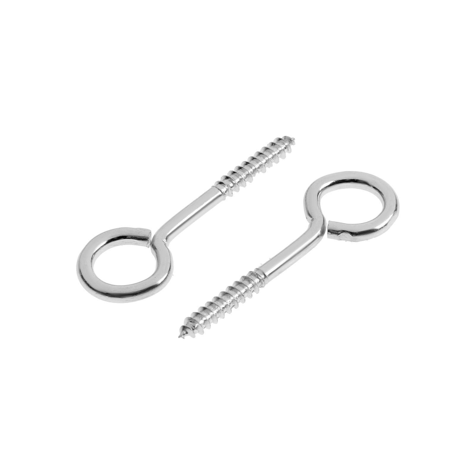 Шуруп-кольцо СТРОЙБАТ, белый цинк, 4x50 мм, 2 шт