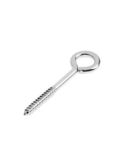 Шуруп-кольцо СТРОЙБАТ, белый цинк, 8x100 мм