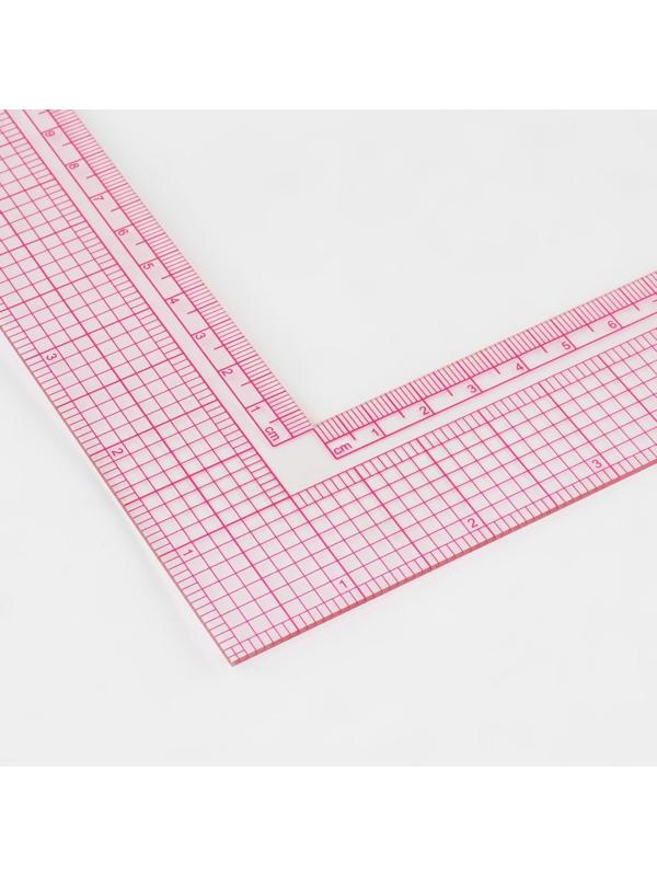 Линейка для кроя и шитья, премиум, 21,5 × 21,5 см, толщина 1,5 мм, цвет прозрачный
