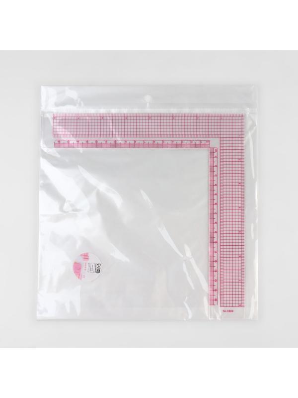 Линейка для кроя и шитья, премиум, 21,5 × 21,5 см, толщина 1,5 мм, цвет прозрачный