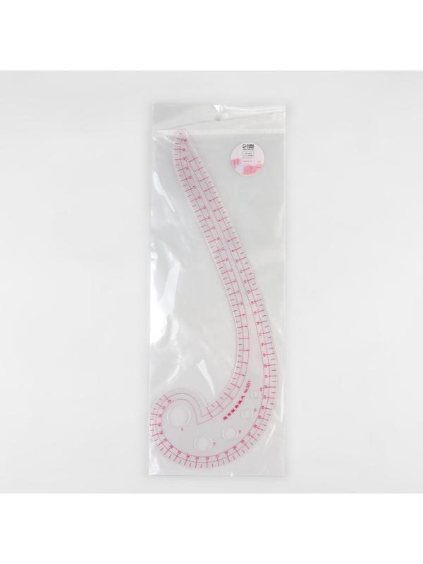 Лекало портновское метрическое «Улитка», премиум, 30 × 10,5 см, толщина 1,5 мм, цвет прозрачный