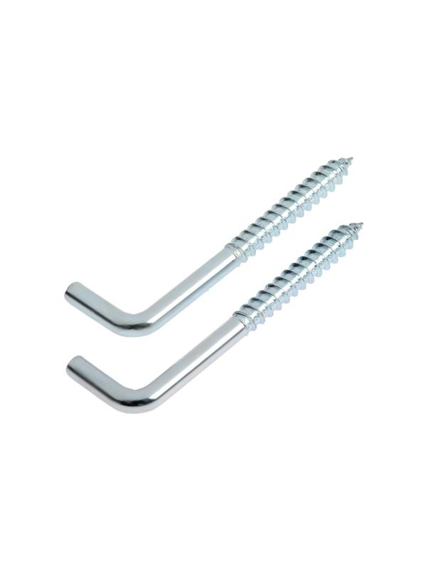 Шуруп-костыль ТУНДРА, белый цинк, М5x60 мм, 2 шт