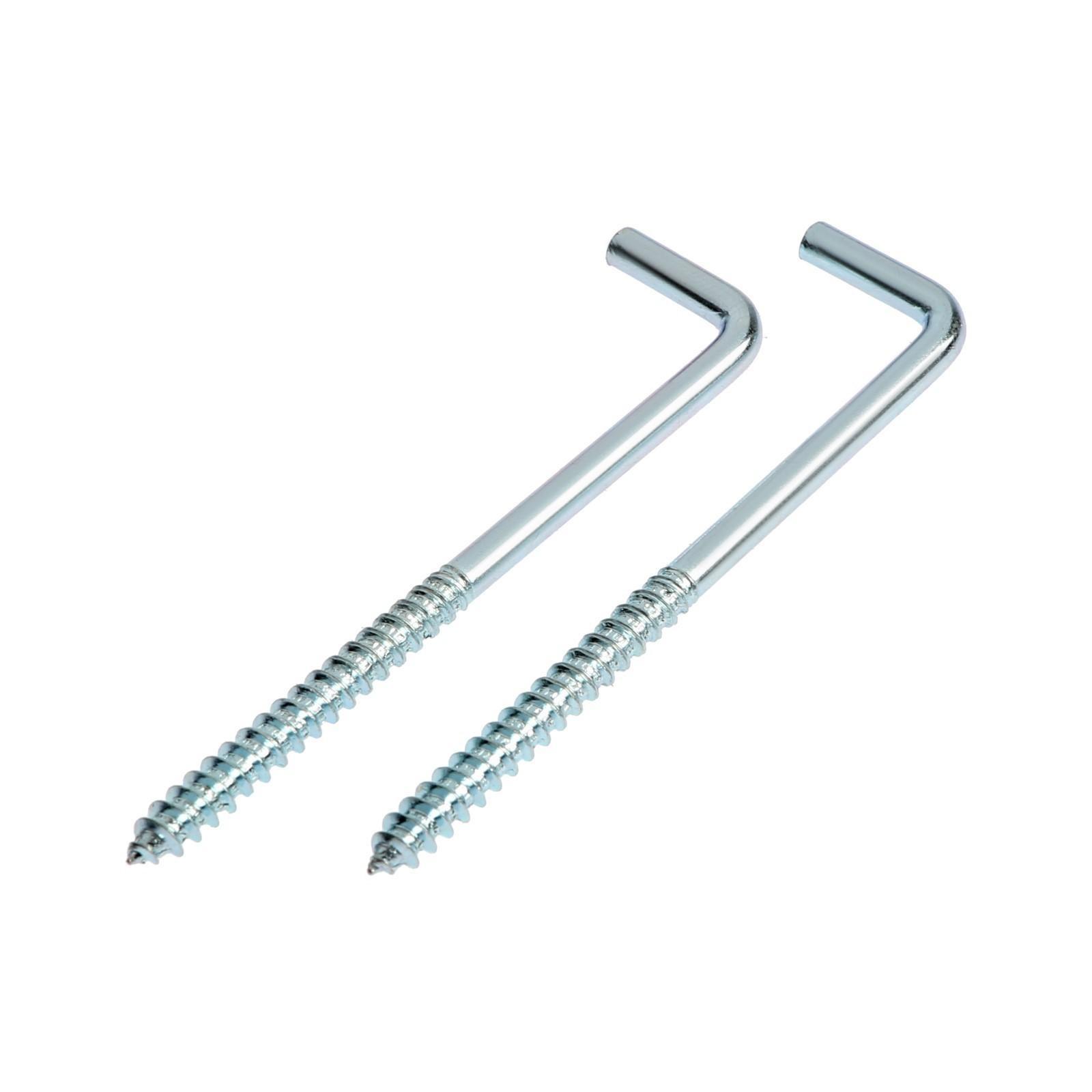 Шуруп-костыль ТУНДРА, белый цинк, 5x85 мм, 2 шт