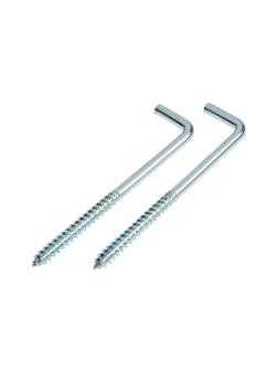 Шуруп-костыль ТУНДРА, белый цинк, 5x85 мм, 2 шт