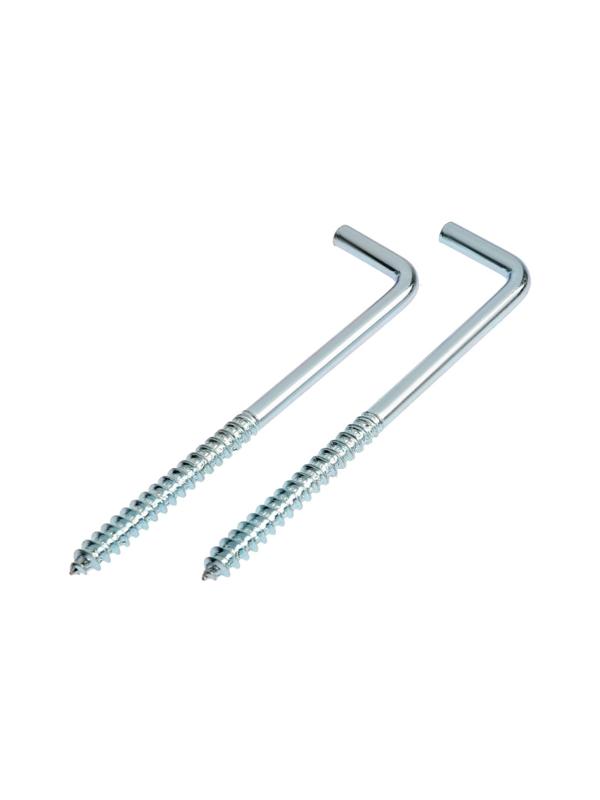 Шуруп-костыль ТУНДРА, белый цинк, 5x85 мм, 2 шт