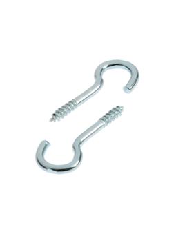 Шуруп-полукольцо ТУНДРА, белый цинк, 2,5x25 мм, 6 шт