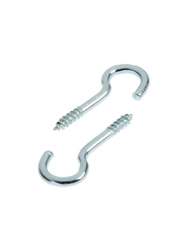 Шуруп-полукольцо ТУНДРА, белый цинк, 2,5x25 мм, 6 шт