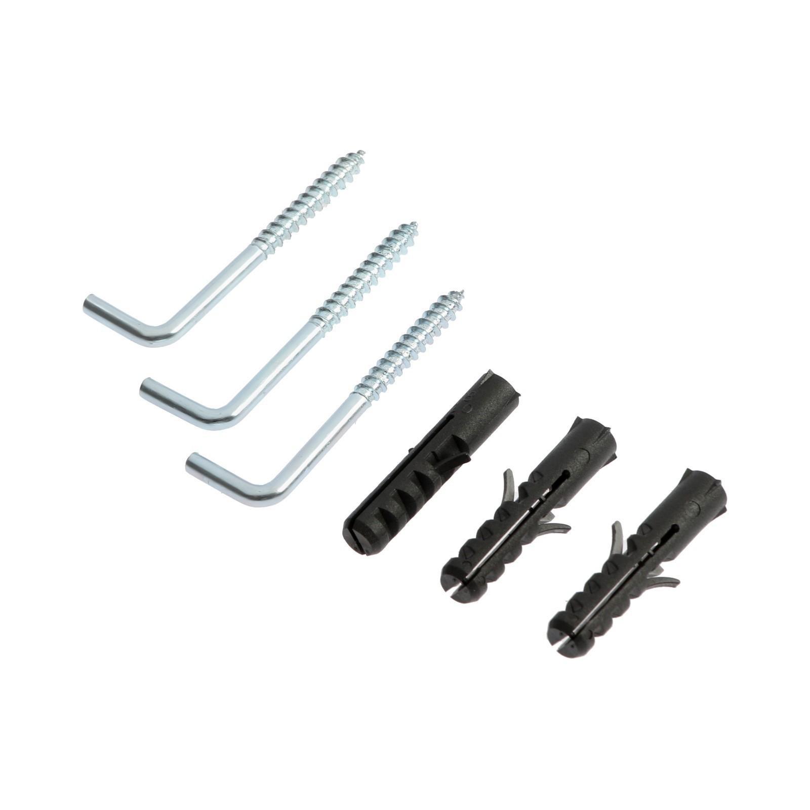 Шуруп-костыль ТУНДРА, белый цинк, с дюбелем, 4х60 мм, 3 шт