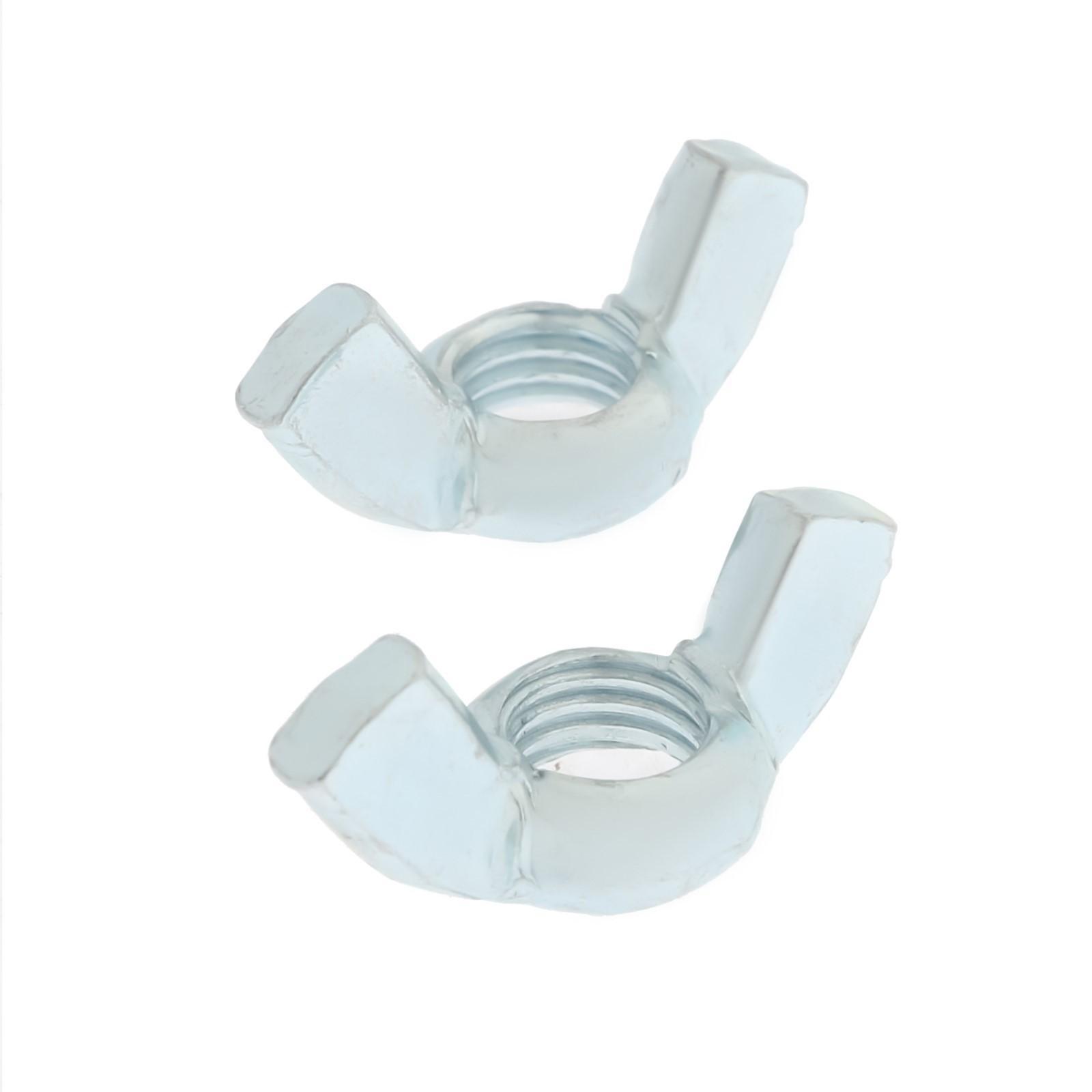 Гайка барашковая, ТУНДРА, DIN315 М10 белый цинк 40 шт