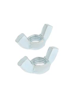 Гайка барашковая, ТУНДРА, DIN315 М12 белый цинк 25 шт