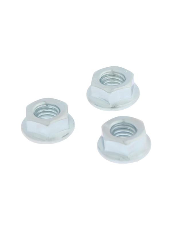 Гайка с фланцем, ТУНДРА DIN 6923 М6 белый цинк 15 шт