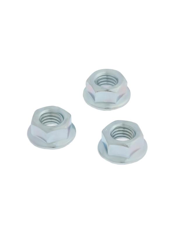 Гайка с фланцем, ТУНДРА, DIN 6923 М8 белый цинк 10 шт