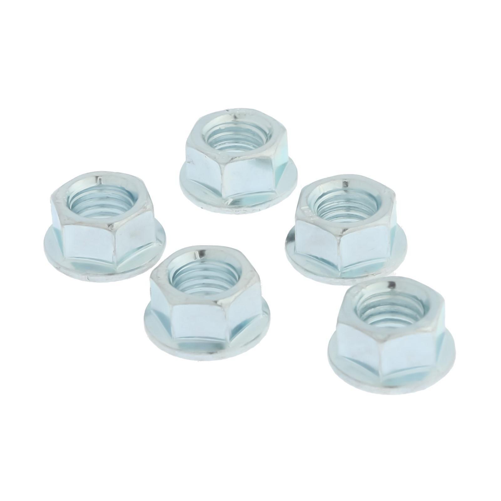 Гайка с фланцем, ТУНДРА, DIN 6923 М10 белый цинк 5 шт