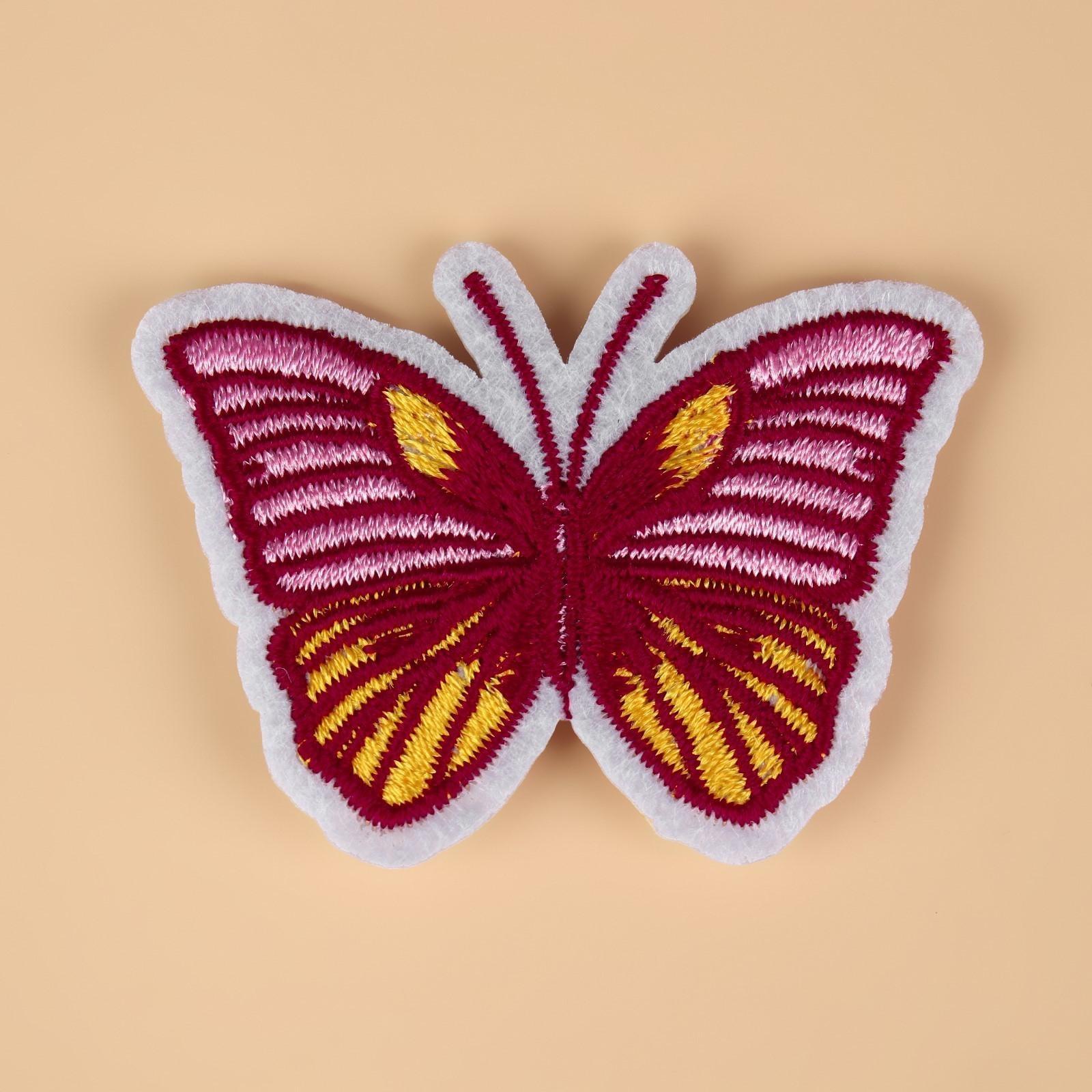 Аппликация «Бабочка», на липучке, с клеевой основой, 5,6 × 4,2 см