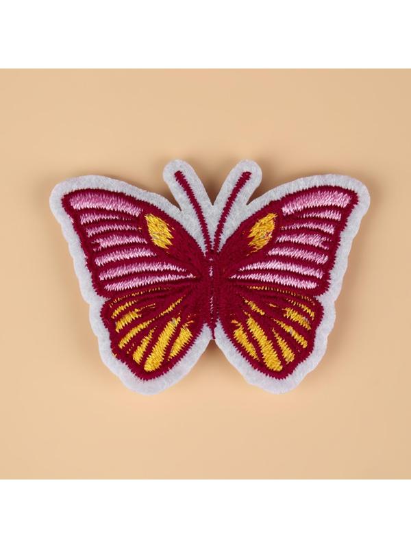 Аппликация «Бабочка», на липучке, с клеевой основой, 5,6 × 4,2 см