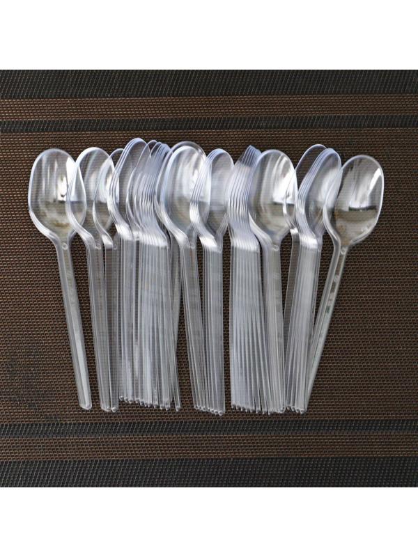 Ложка одноразовая «Padideh», 18 см, прозрачная