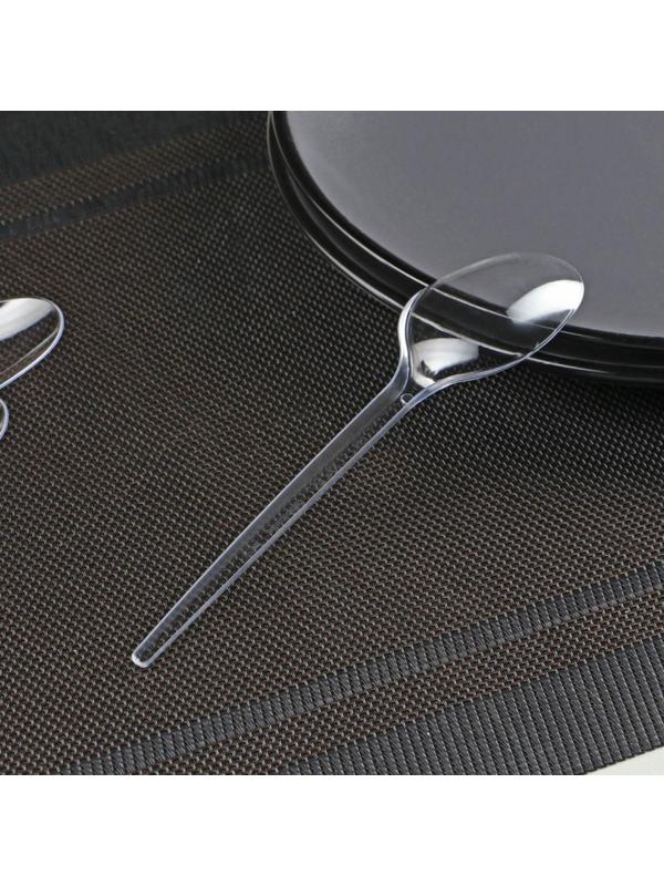 Ложка одноразовая «Padideh», 18 см, прозрачная