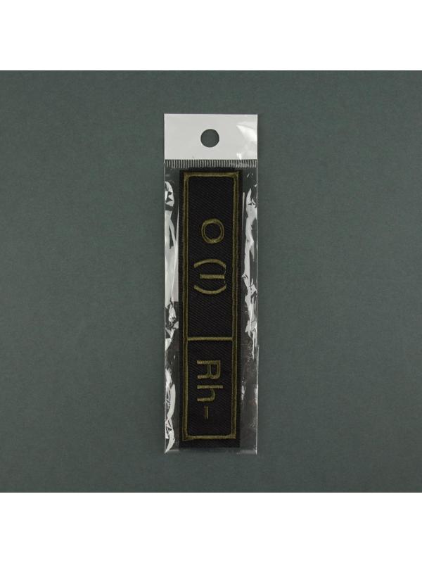 Шеврон на липучке «Группа крови I отрицательная», 12 × 2,55 см, цвет хаки