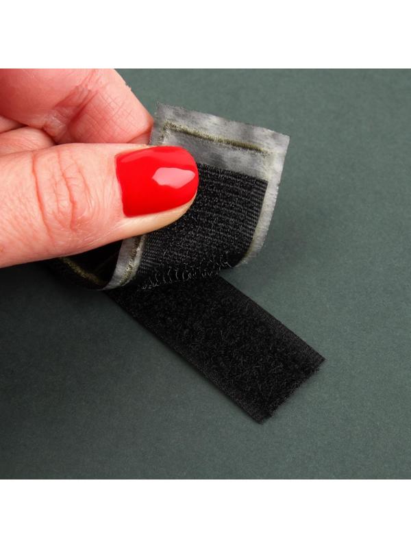 Шеврон на липучке «Группа крови I отрицательная», 12 × 2,55 см, цвет хаки