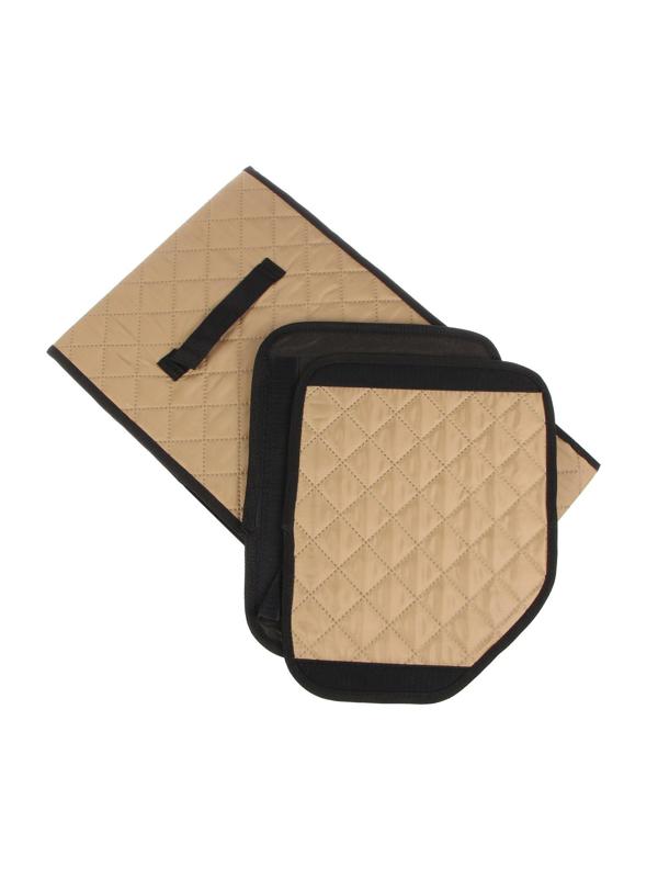 Органайзер саквояж в багажник автомобиля Cartage, оксфорд стеганый, 33 см, бежевый