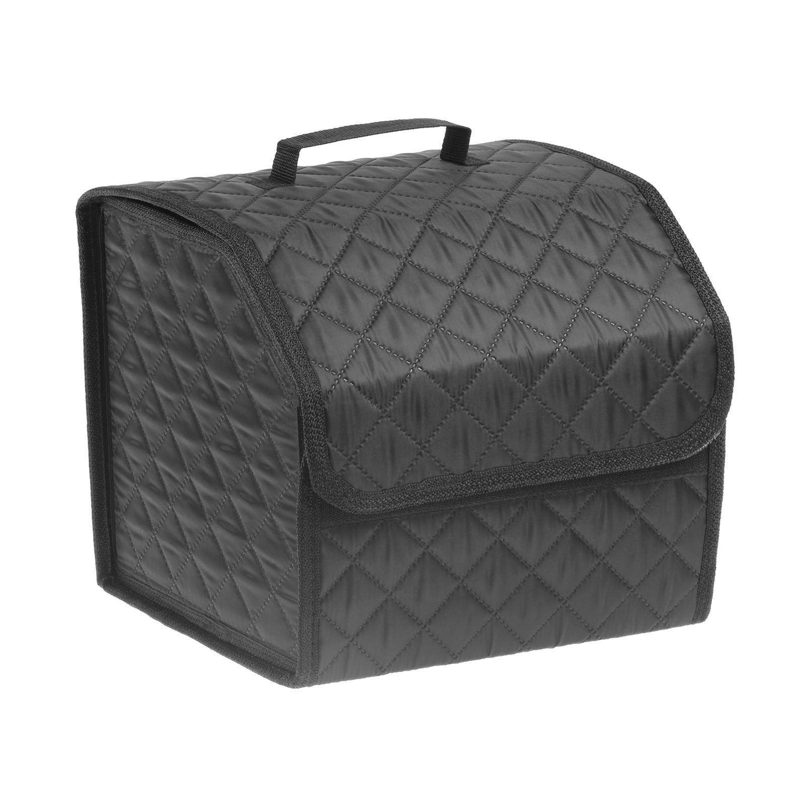 Органайзер саквояж в багажник автомобиля Cartage, оксфорд стеганый, 33 см, черный