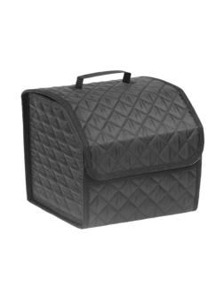 Органайзер саквояж в багажник автомобиля Cartage, оксфорд стеганый, 33 см, черный