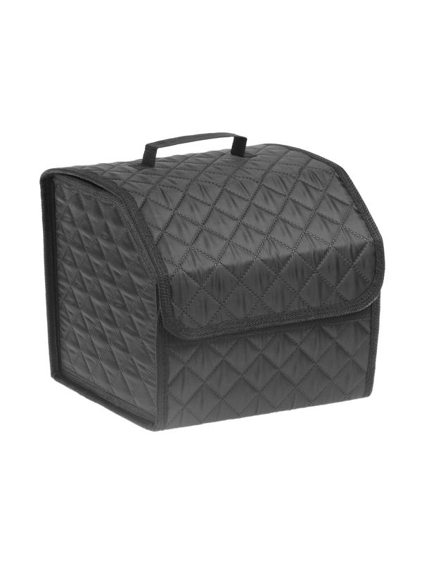 Органайзер саквояж в багажник автомобиля Cartage, оксфорд стеганый, 33 см, черный