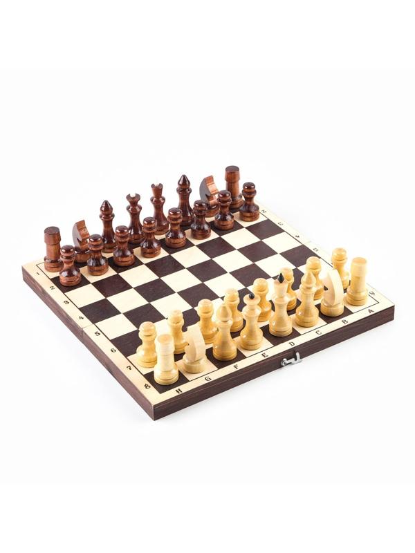 Шахматные фигуры обиходные, король h-7 см d-2.4 см, пешка h-4.4 см d-2.4 см, лак