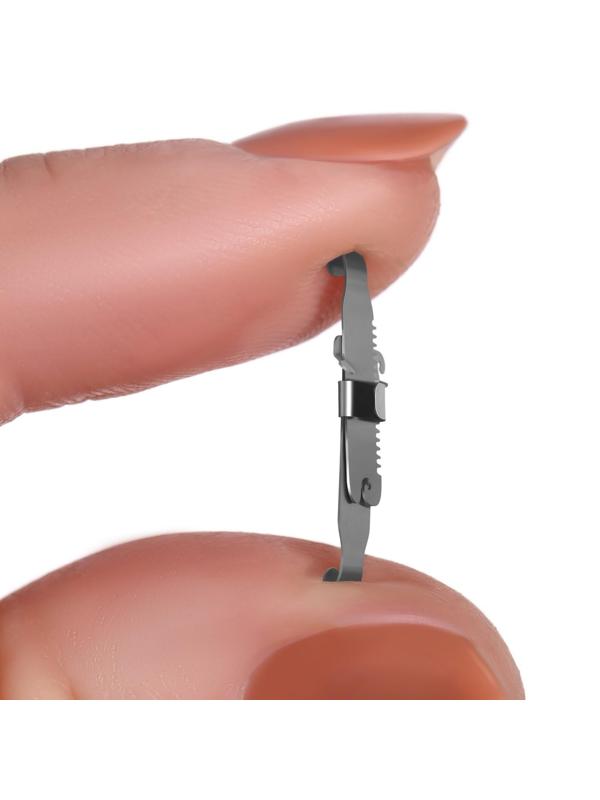 Корректор-фиксатор для вросшего ногтя, размер M, в пластиковом футляре, цвет серебристый